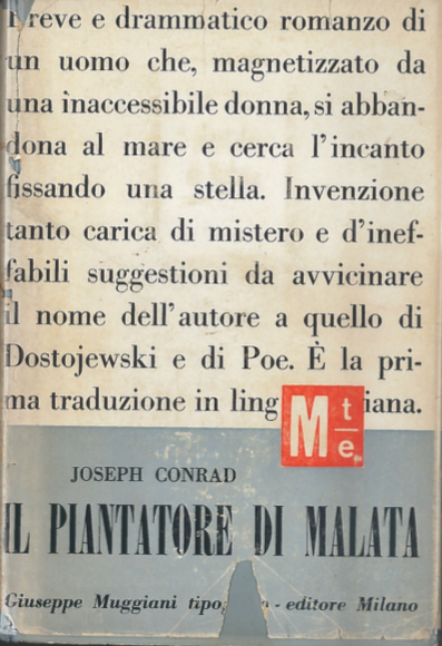 copertina libro-il piantatore di malata-conrad joseph- eli libreria indipendente